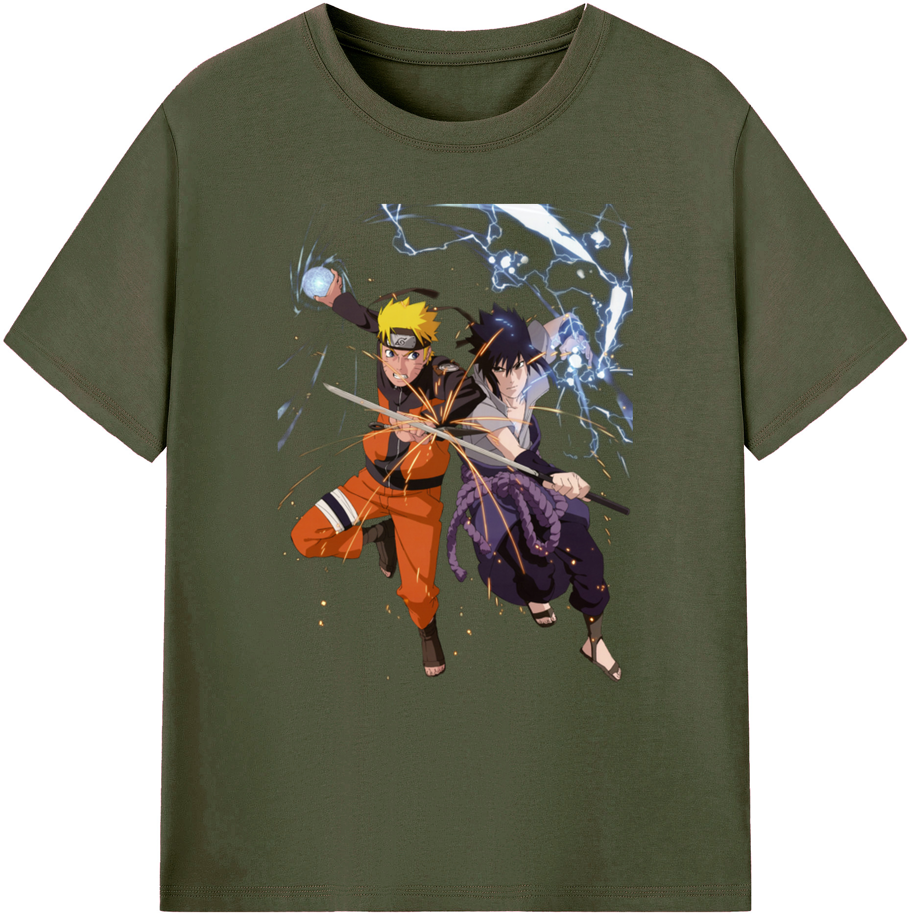 （画像用） NARUTO -ナルト- うずまき ナルト Uzumaki Naruto 綿100％ メンズ半袖Tシャツ｜肌触りやわらか＆通気性
